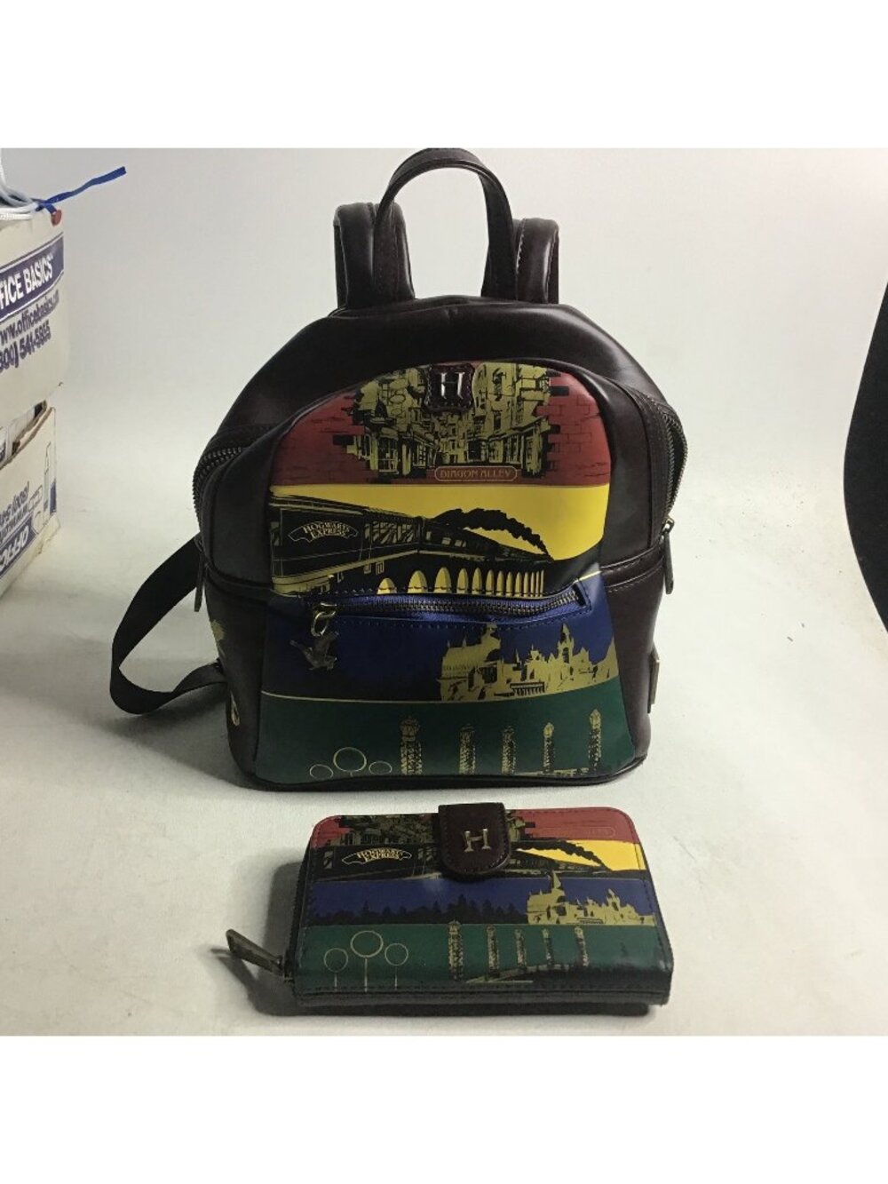 RareLoungefly Harry Potter Universe Diagon Alley Express Mini Backpack W/ Wallet
